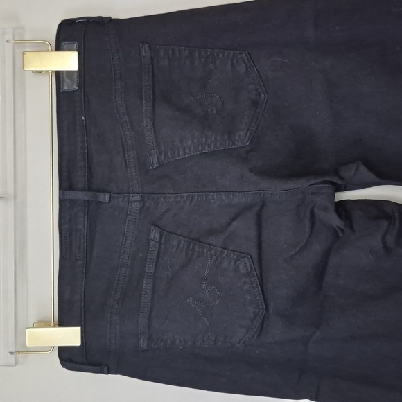 AG Adriano Goldschmied Mid Rise Stevie Slim Straight Black Jeans, Size 28 - Picture 8 of 14